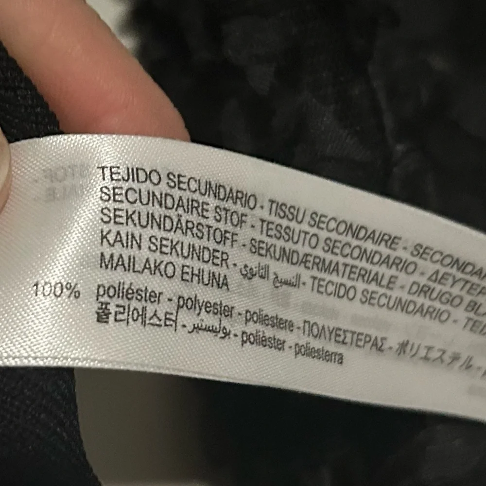 ZARA 3D Flower Mesh Sleeve Black Blouse - Picture 5 of 5